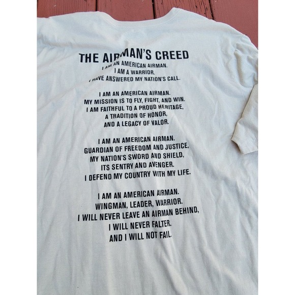 Nike T Shirt Mens XXL Air Force Airmen’s Creed Double Sided Graphic Athletic - Picture 5 of 6
